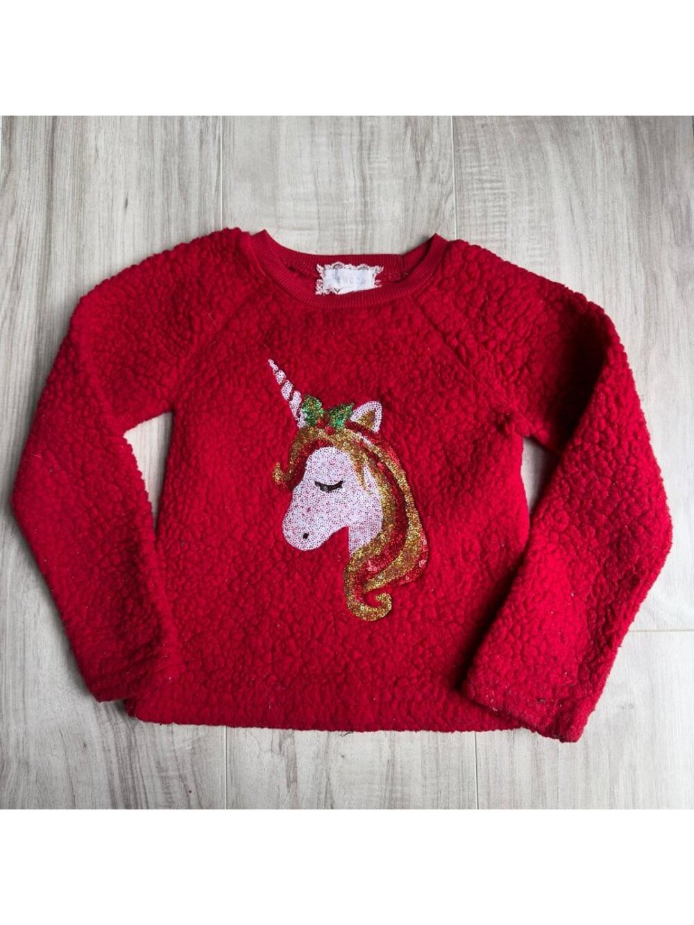 Btween Unicorn Fleece Sparkle Sweatshirt
